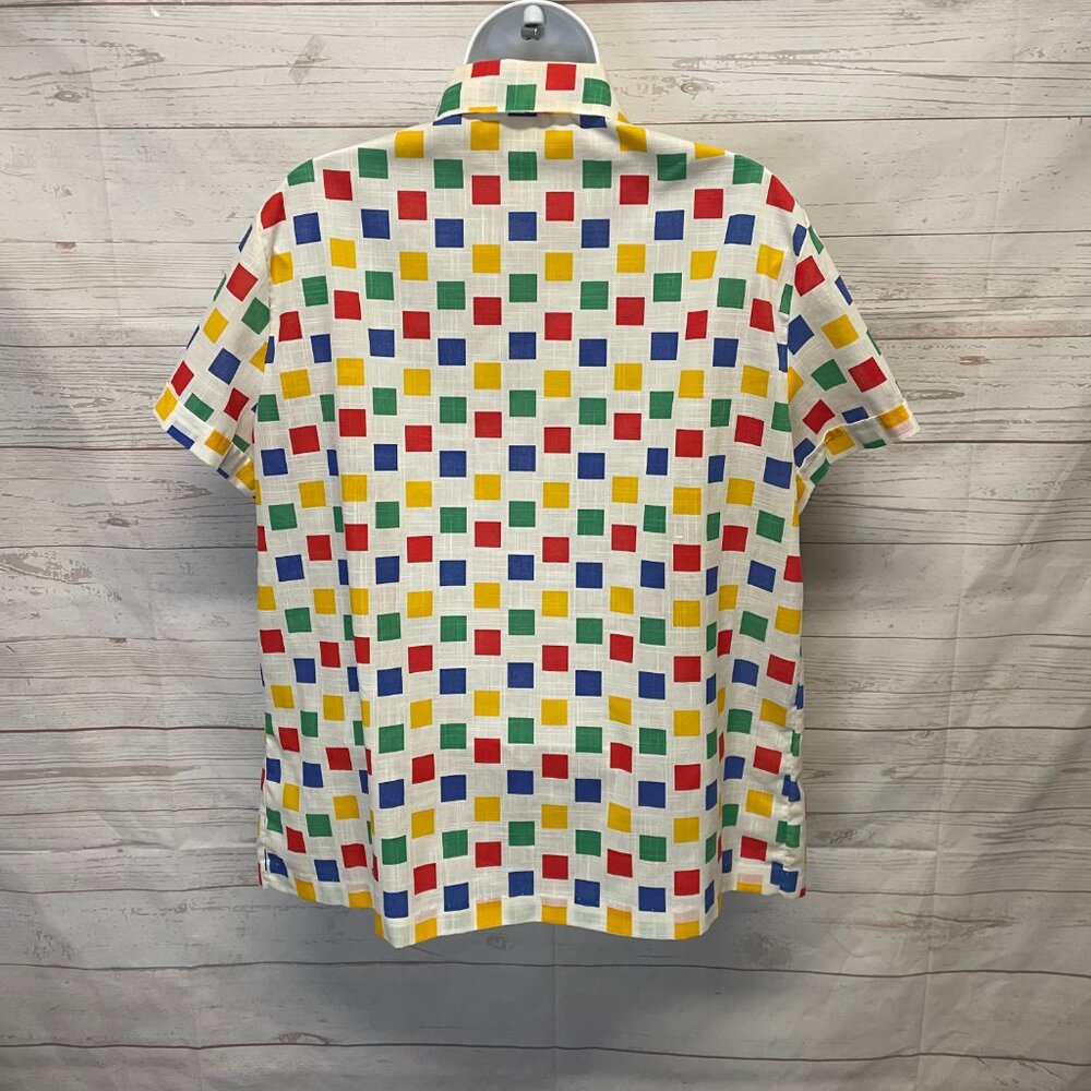 Vintage Lee Mar geometric style blouse - Picture 2 of 6
